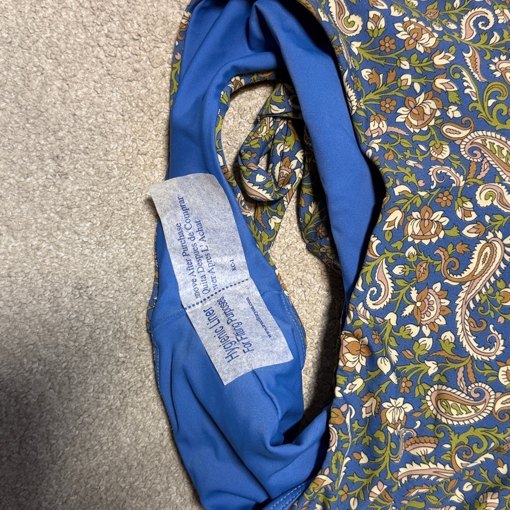 NWOT Veronica Beard Salis Paisley Plunging Halter One-Piece Swimsuit - Picture 6 of 6